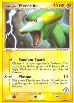 Team Aqua's Electrike card in English