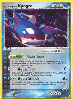 Team Aqua's Kyogre card in English