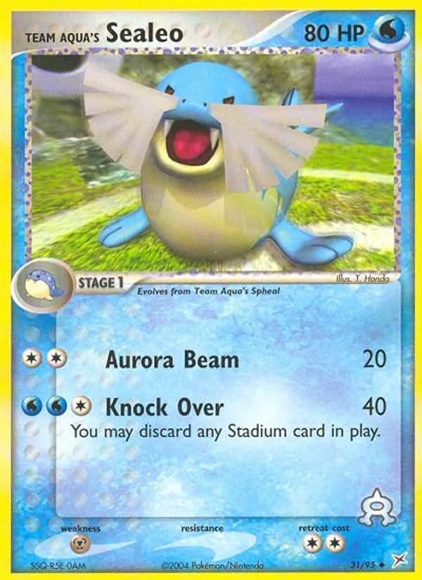 Team Aqua's Sealeo card in English