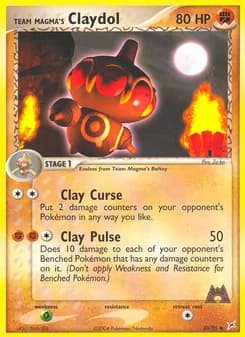 Team Magma's Claydol card in English