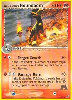 Team Magma's Houndoom card in English