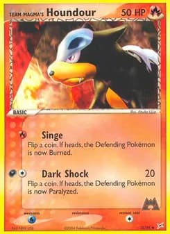 Team Magma's Houndour card in English