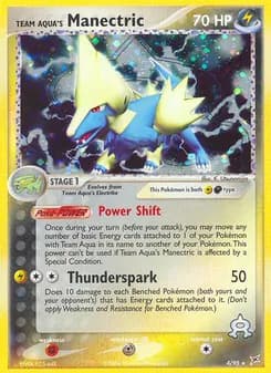 Team Aqua's Manectric card in English
