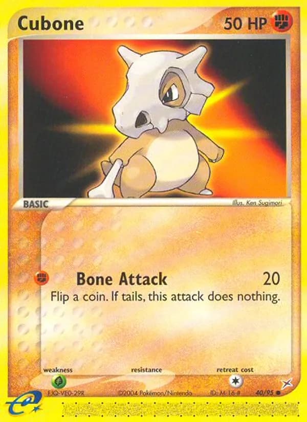 Cubone card in English