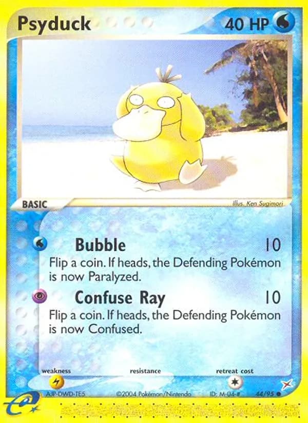 Psyduck card in English