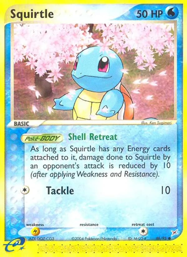 Squirtle card in English