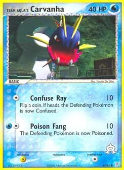 Team Aqua's Carvanha card in English