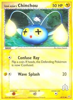 Team Aqua's Chinchou card in English
