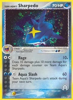 Team Aqua's Sharpedo card in English