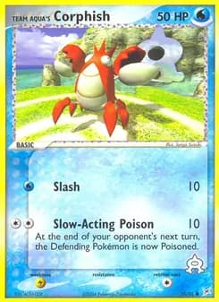 Team Aqua's Corphish card in English