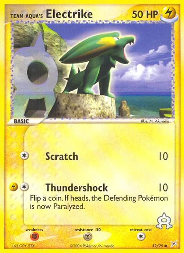 Team Aqua's Electrike card in English