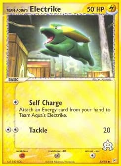 Team Aqua's Electrike card in English