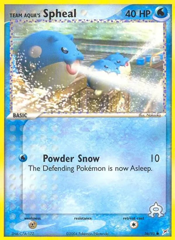 Team Aqua's Spheal card in English