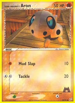 Team Magma's Aron card in English