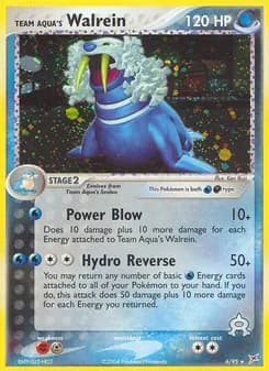 Team Aqua's Walrein card in English