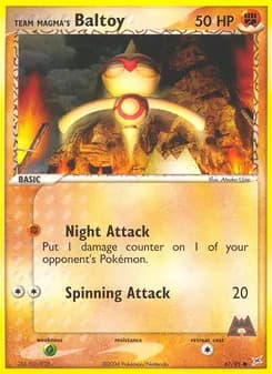 Team Magma's Baltoy card in English