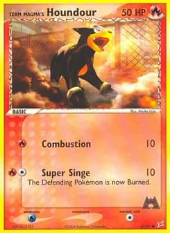 Team Magma's Houndour card in English