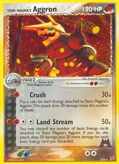 Team Magma's Aggron card in English