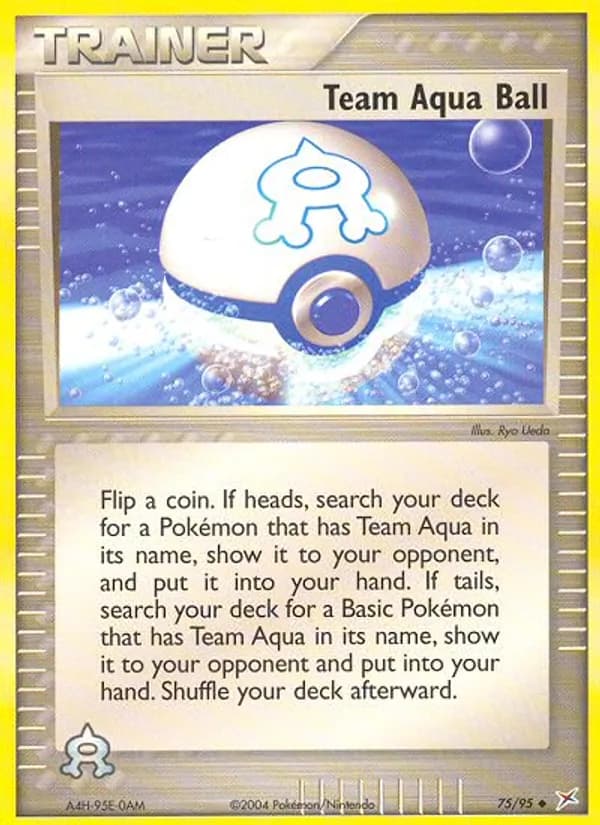 Team Aqua Ball card in English