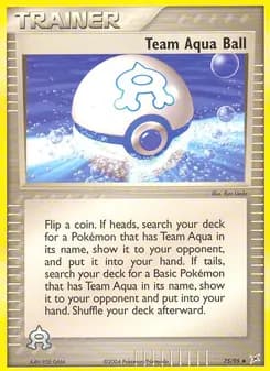 Team Aqua Ball card in English