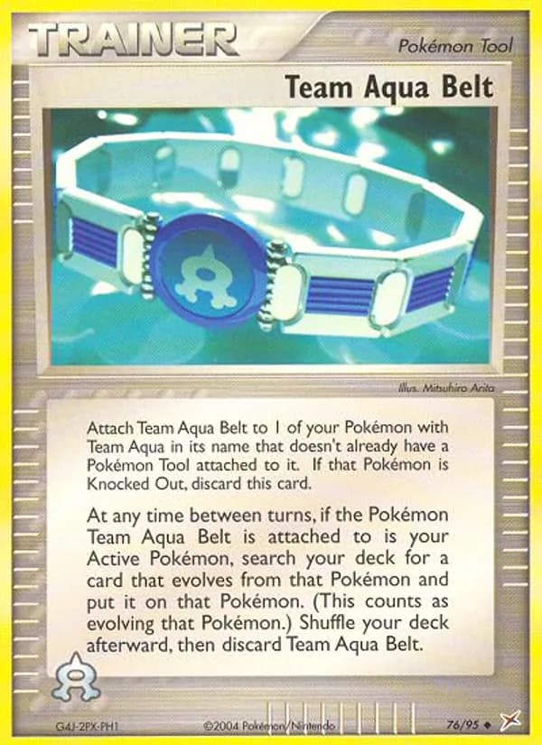 Team Aqua Belt card in English