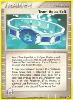 Team Aqua Belt card in English