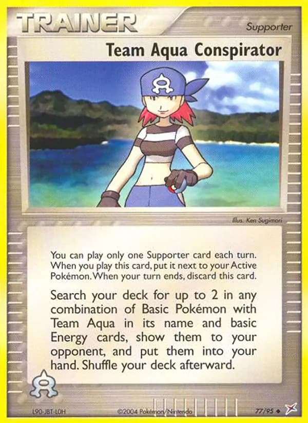 Team Aqua Conspirator card in English