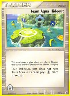 Team Aqua Hideout card in English