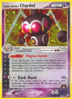 Team Magma's Claydol card in English