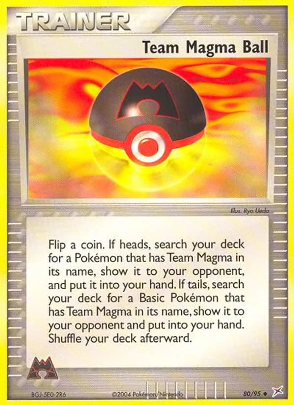Team Magma Ball card in English
