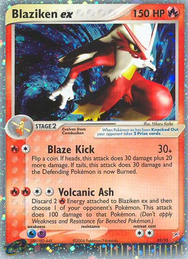 Blaziken ex card in English