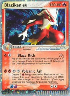 Blaziken ex card in English