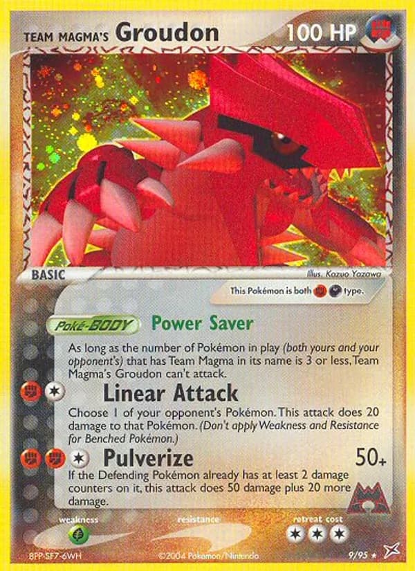 Team Magma's Groudon card in English