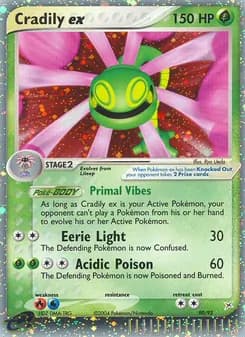 Cradily ex card in English
