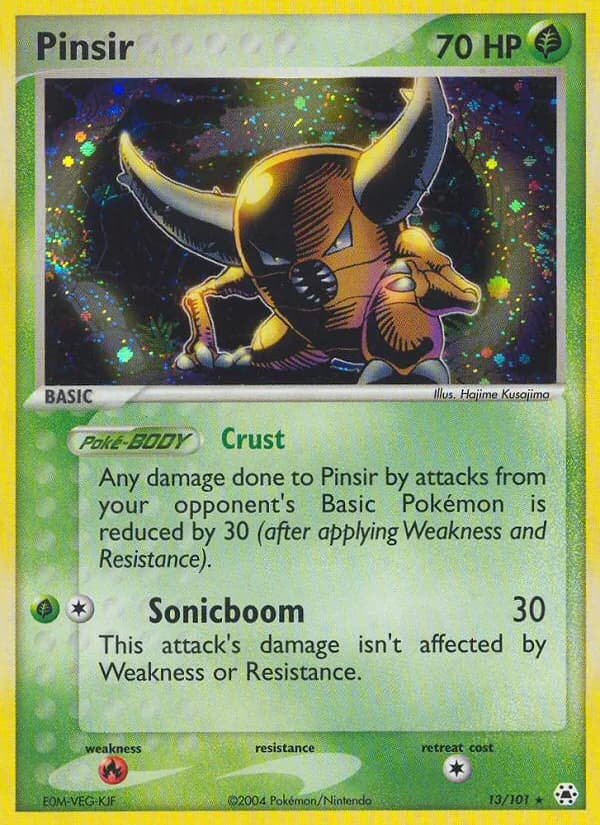 Pinsir card in English