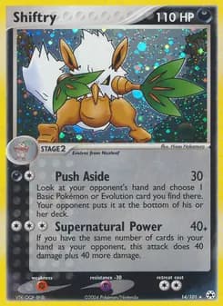 Shiftry card in English
