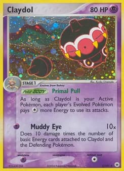 Claydol card in English