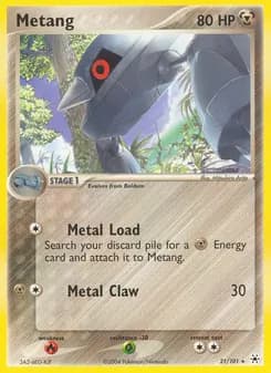 Metang card in English