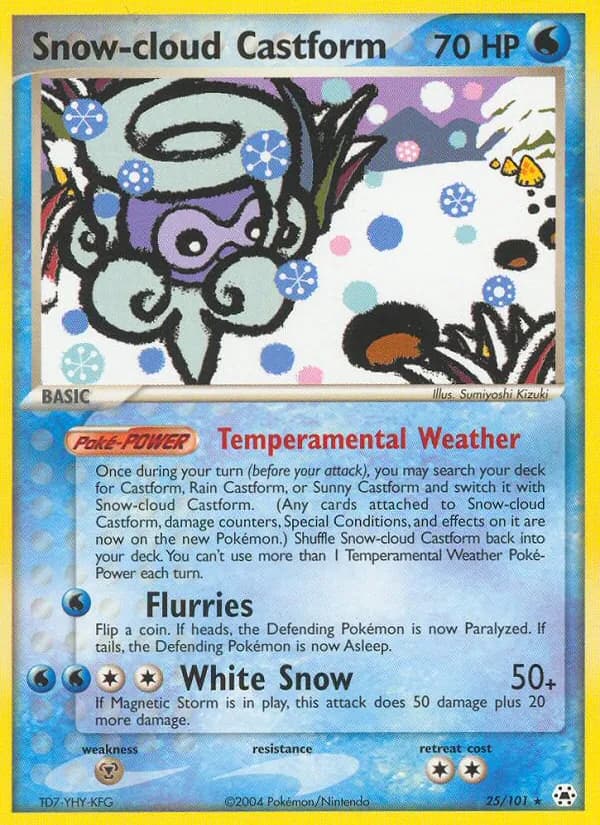 Snow-cloud Castform card in English