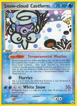 Snow-cloud Castform card in English