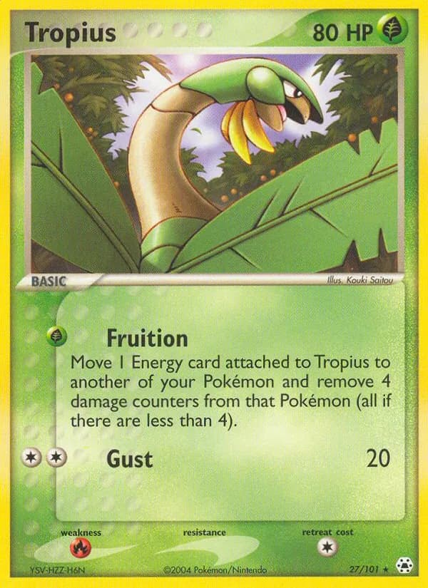 Tropius card in English