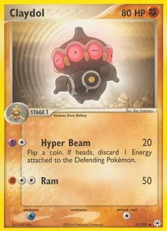 Claydol card in English