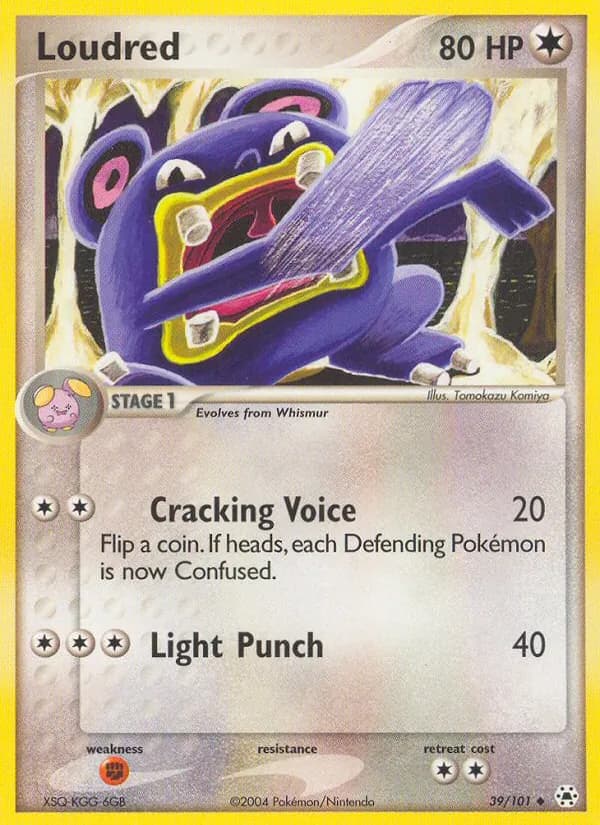 Loudred card in English