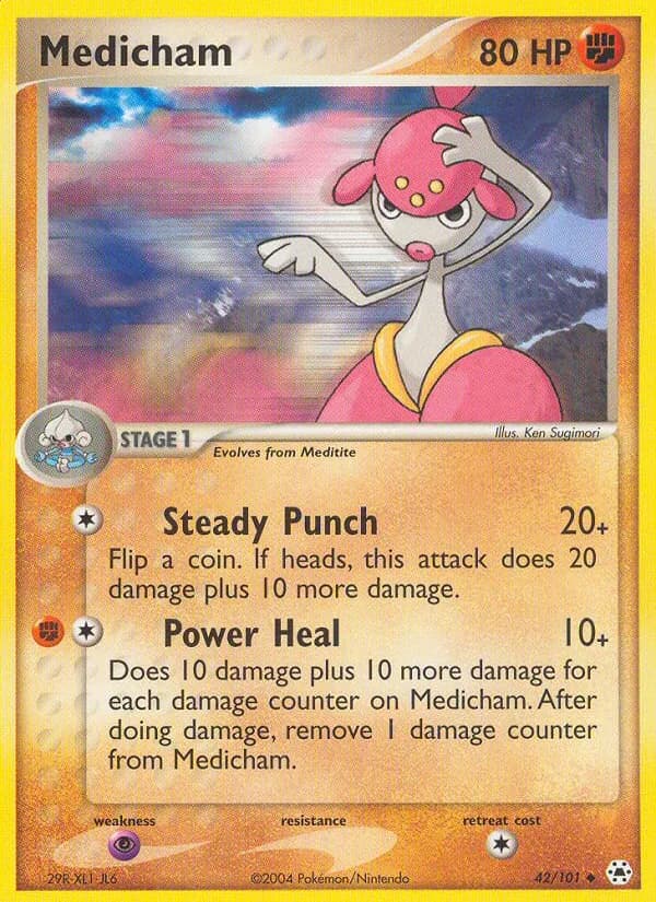 Medicham card in English