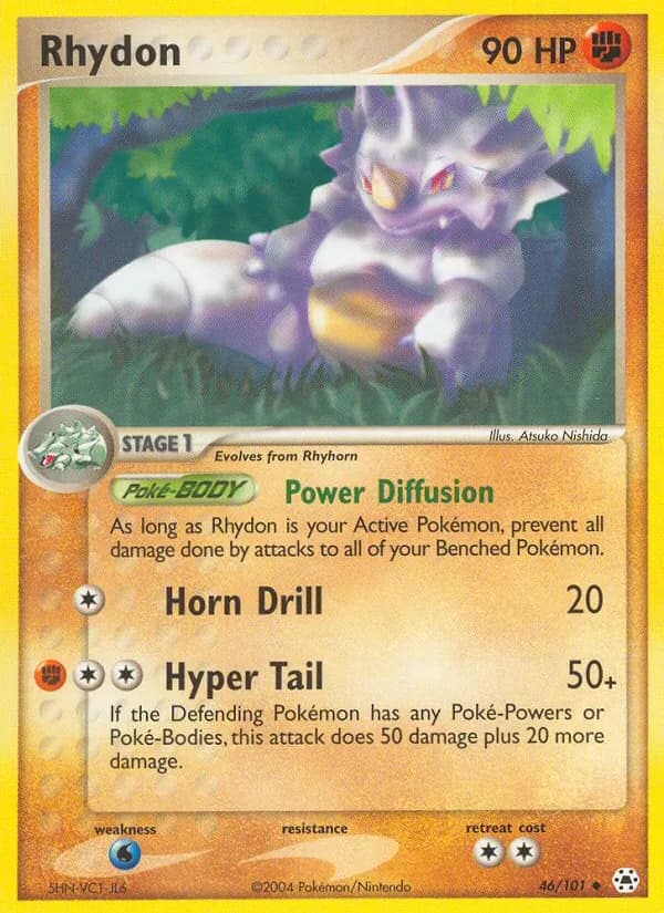 Rhydon card in English
