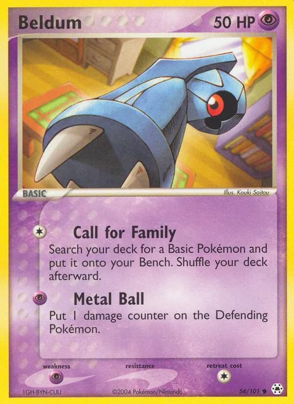 Beldum card in English