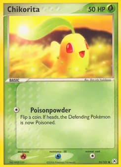 Chikorita card in English