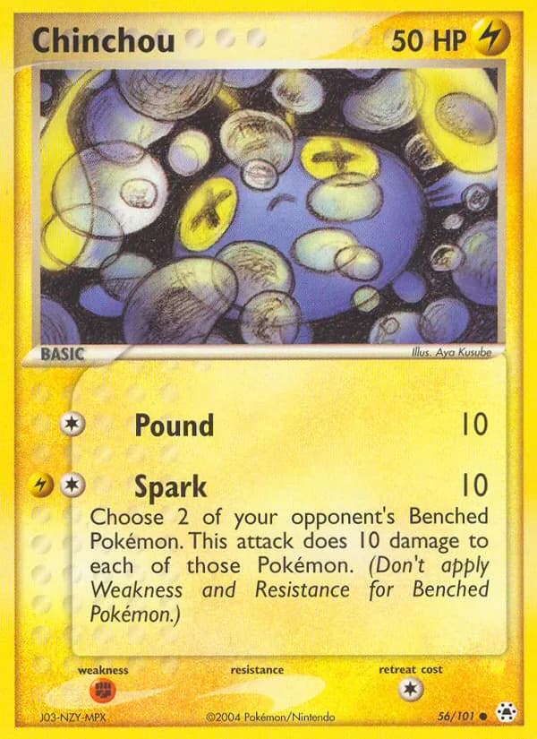 Chinchou card in English