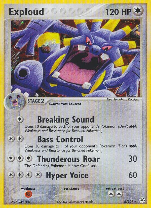 Exploud card in English