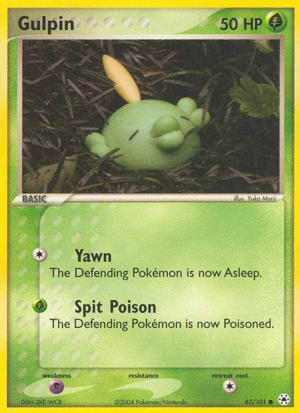 Gulpin card in English